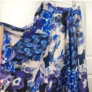 Floral Blue and White Women's Skirt